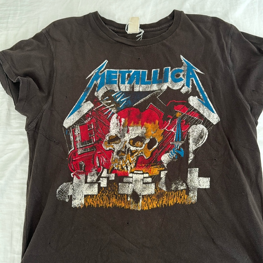 Madeworn Hand distressed Metallica Band Tee sz Small